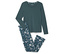 Pyjama-Set, petrol mit floralem Alloverprint