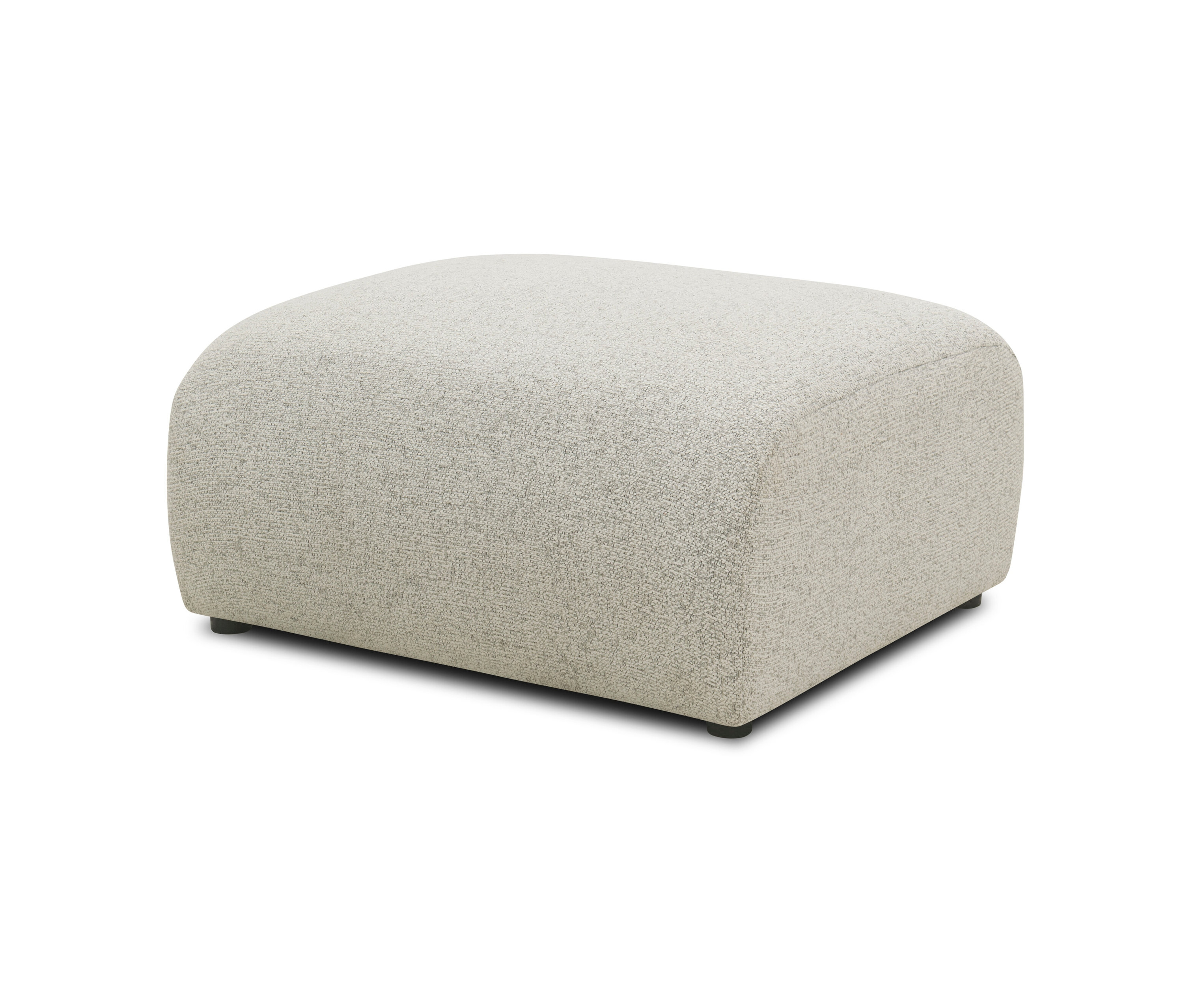 Beiger DOMO Hocker »Bela« vor weißem Hintergrund.