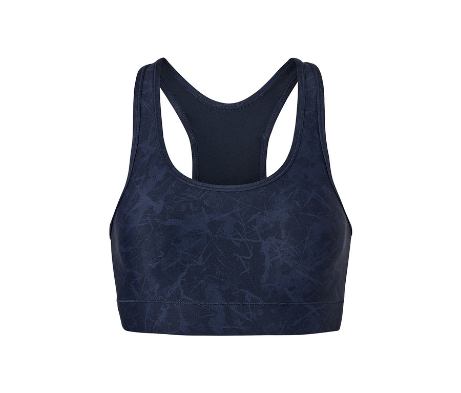 Dunkelblaues Sportbustier.
