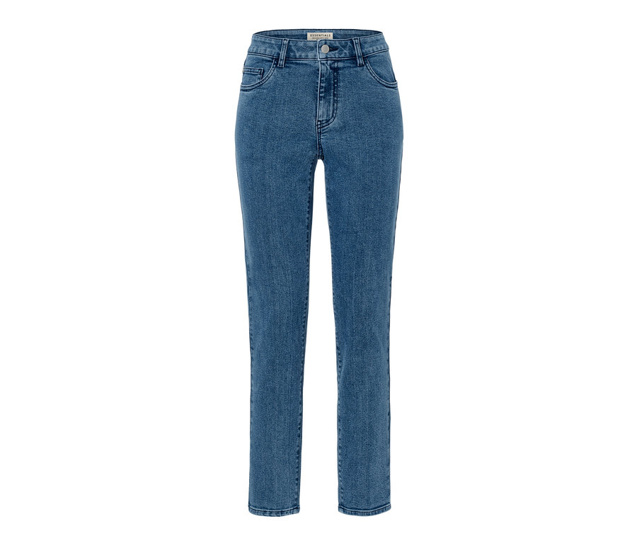 Blaue Slimfit-Jeans.