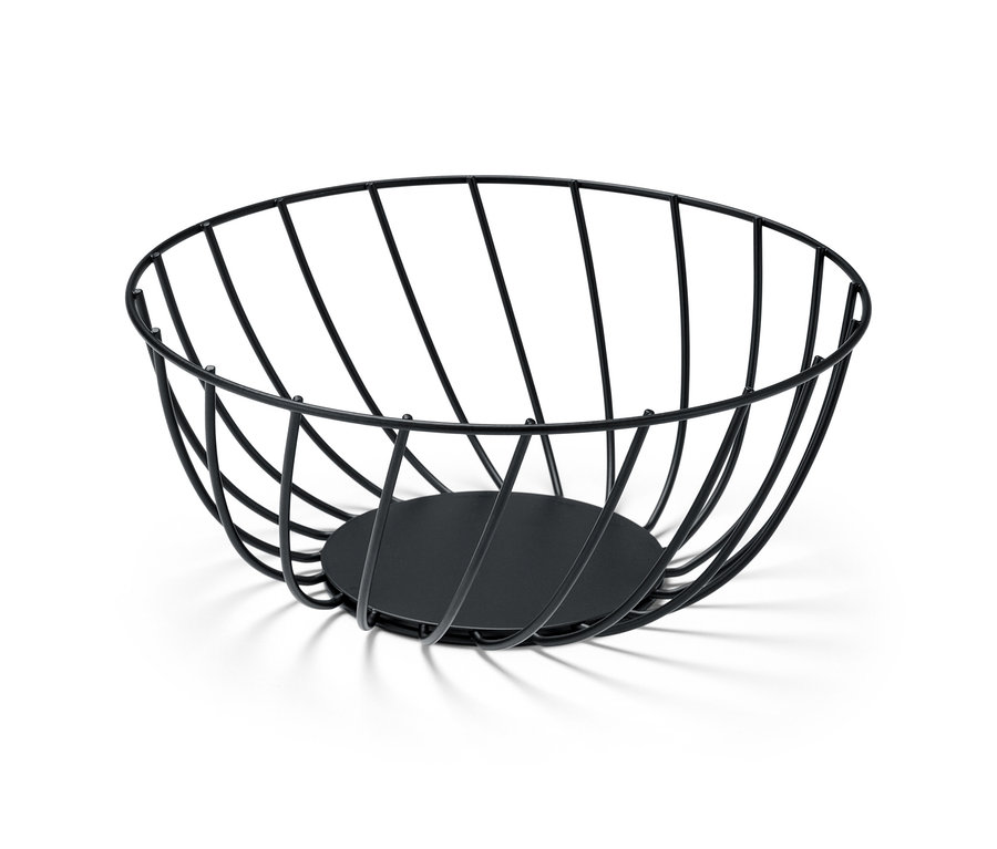 Eine schwarze Schale.