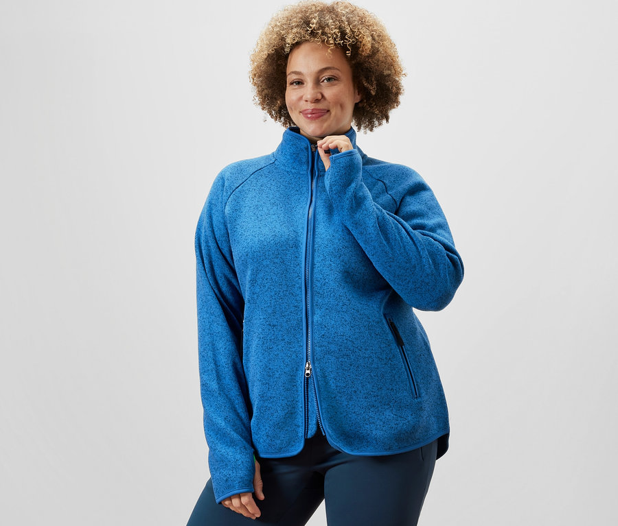Strickfleece-Jacke, blau bei Tchibo kaufen 201657