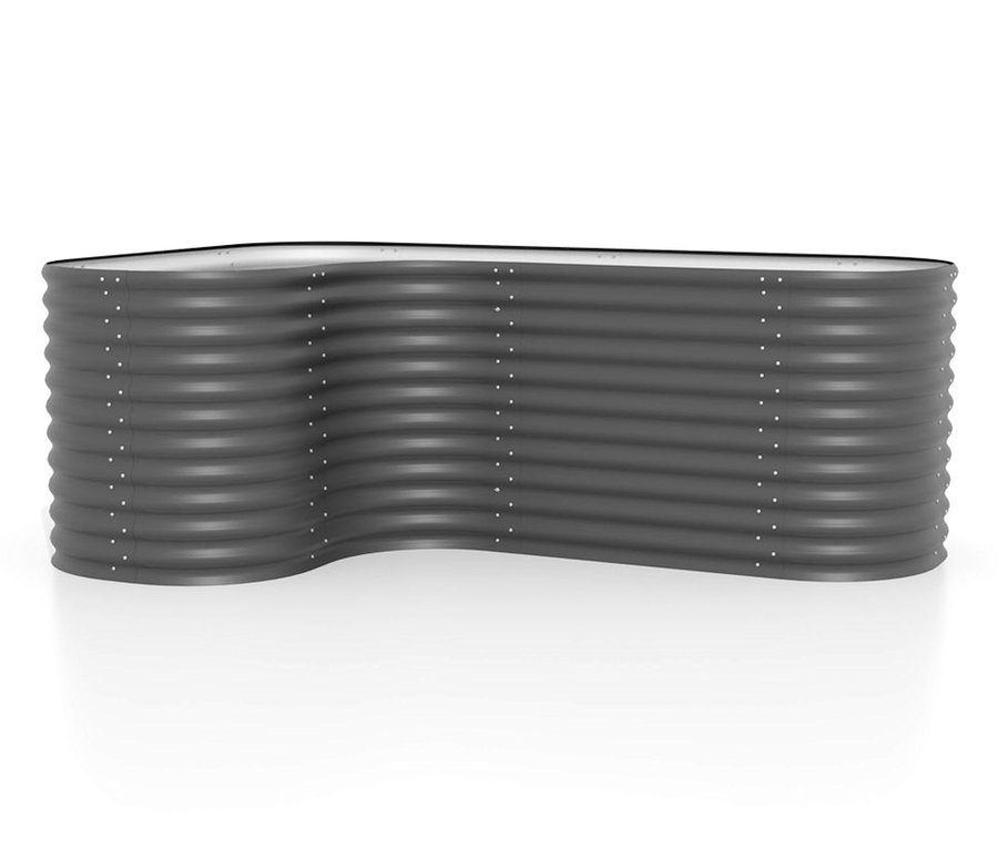 Graue Hochbeetergänzung, curve, granit.