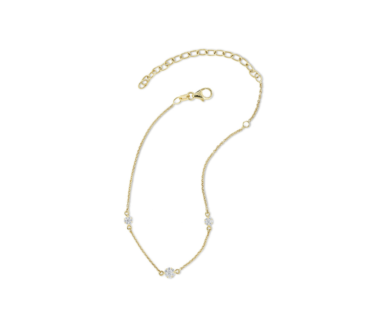 Goldenes Armband mit 21 Brillanten.