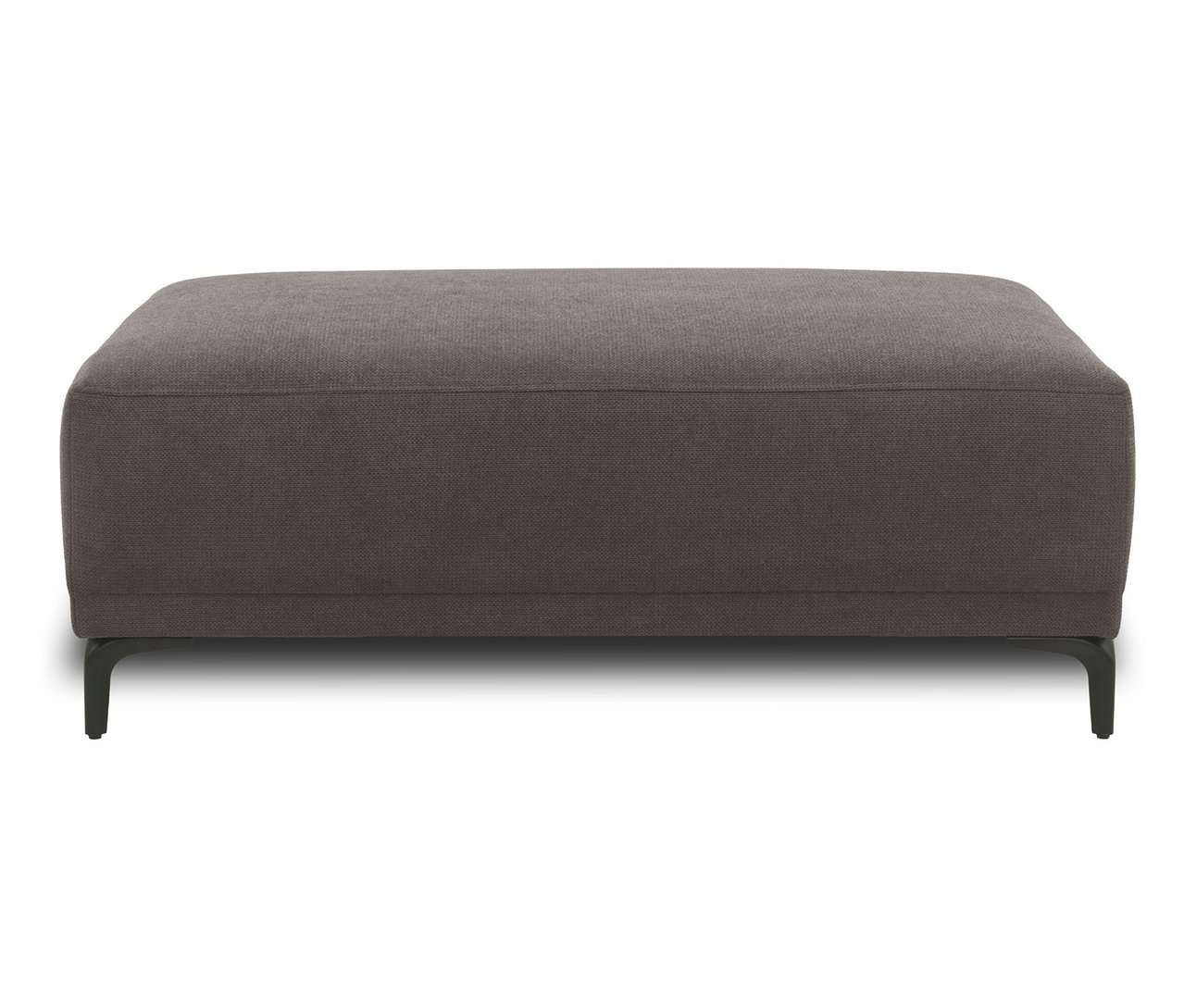 Grauer DOMO Hocker auf weißem Hintergrund.