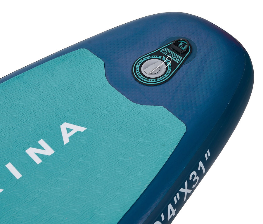 Detailaufnahme eines blauen Aqua Marina SUP Board »Vapor« 10’4″.