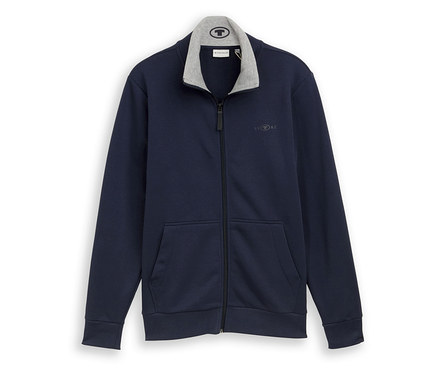 Tom Tailor Sweatjacke mit Stehkragen, Sky Captain Blue