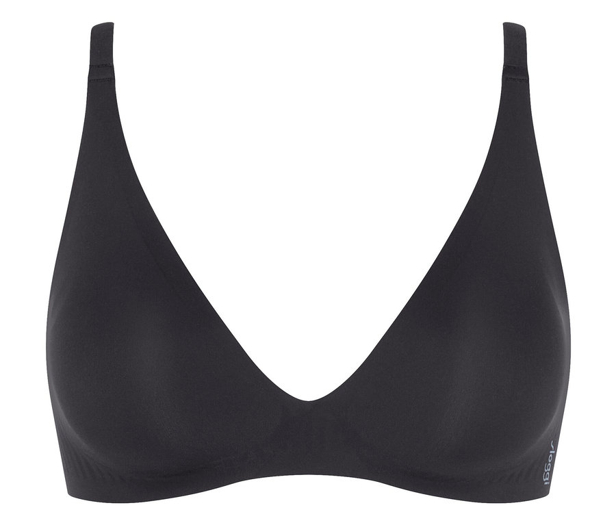 Schwarzer BH ohne Bügel.