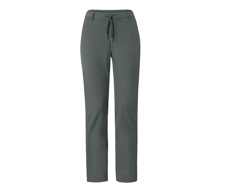 Dunkelgrüne Softshell-Joggpants.