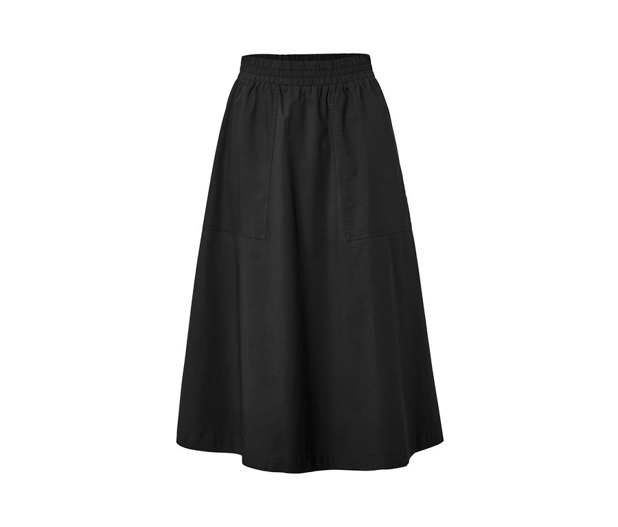 Schwarzer Popeline-Rock.