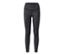 Schwarze Wende-Sporttight mit geometrischem Muster.