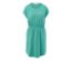 Mintgrünes Jersey-Kleid mit kurzen Ärmeln und elastischer Taille.