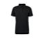 Schwarzes Poloshirt mit Merinowolle.
