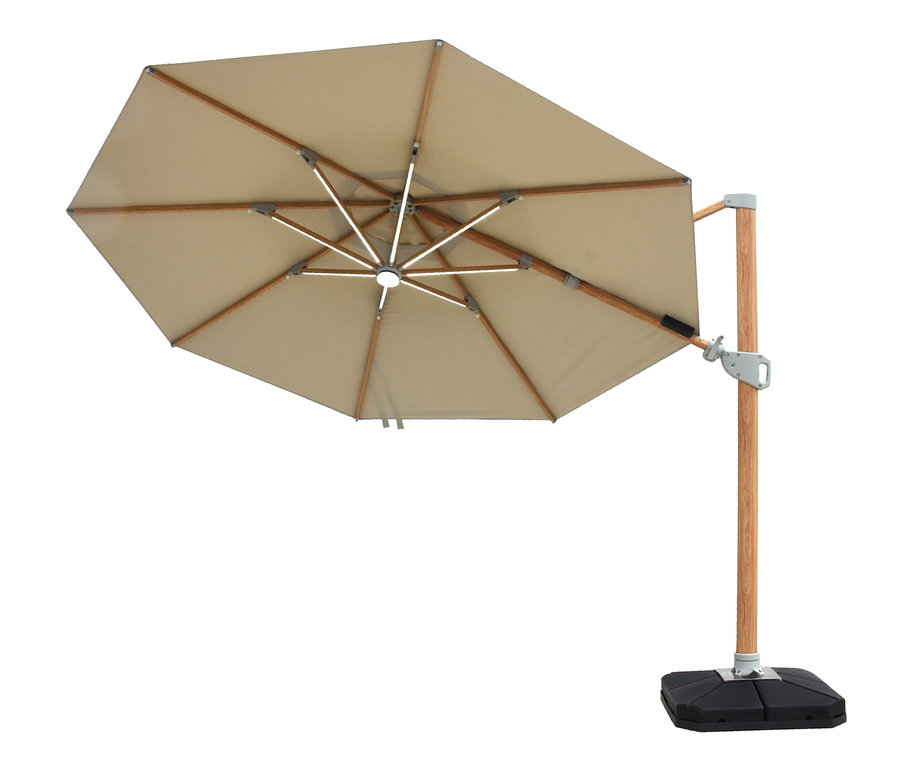 Ein Leco LED-Ampelschirm, ca. 350 cm, inklusive Abdeckhaube.