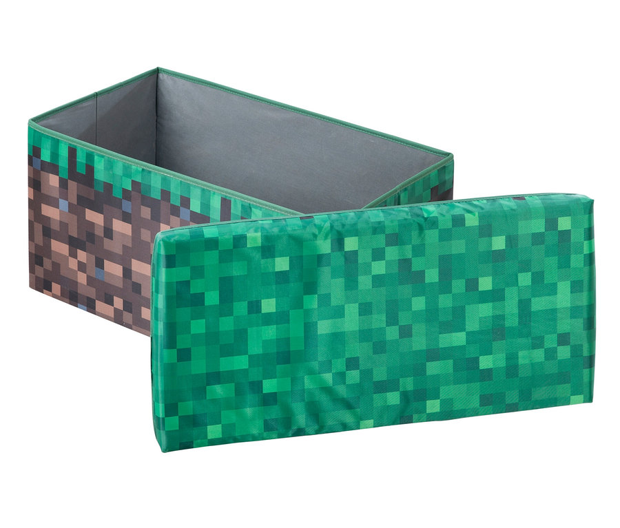 Offene, große MINECRAFT Sitz- und Aufbewahrungsbox.