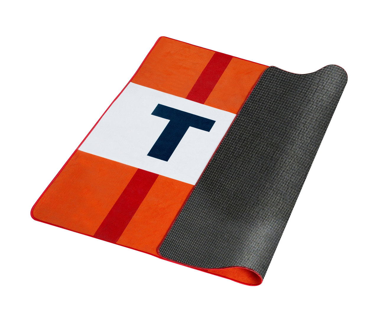 Orangefarbener roba Minecraft Teppich »TNT« mit weißem Streifen und schwarzem T.