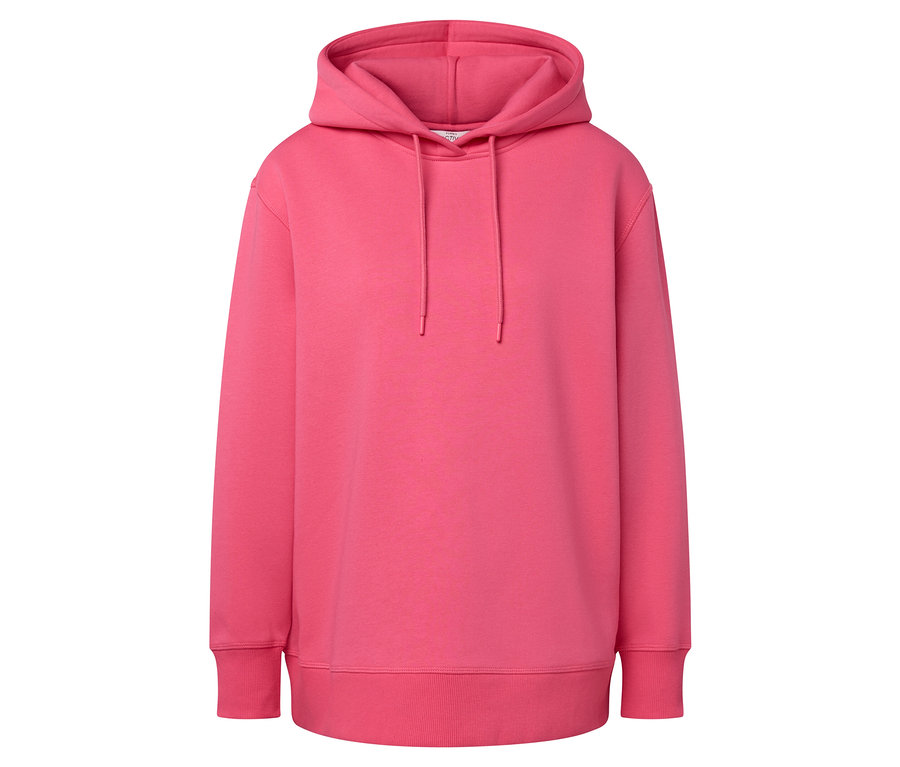 Ein pinkfarbener Hoodie.