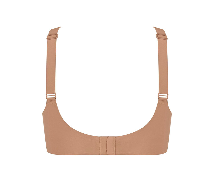 Detailaufnahme des sloggi ZERO Feel 2.0 Soft Bra in Nostalgic Brown.