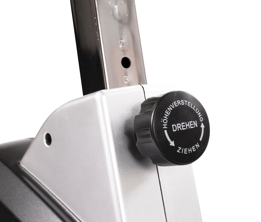 Detail der Höheneinstellung am Christopeit Sport-Eco-Heimtrainer-Ergometer »EMT 2400«.