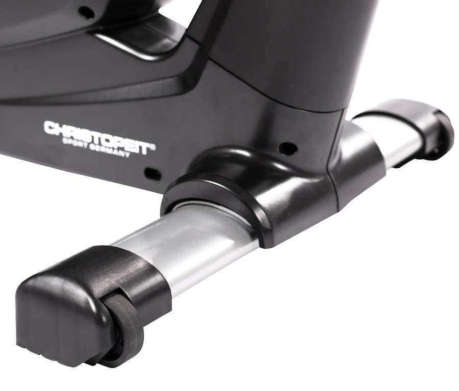 Detailaufnahme des schwarzen Christopeit Sport-Eco-Heimtrainer-Ergometer »EMT 2400«.