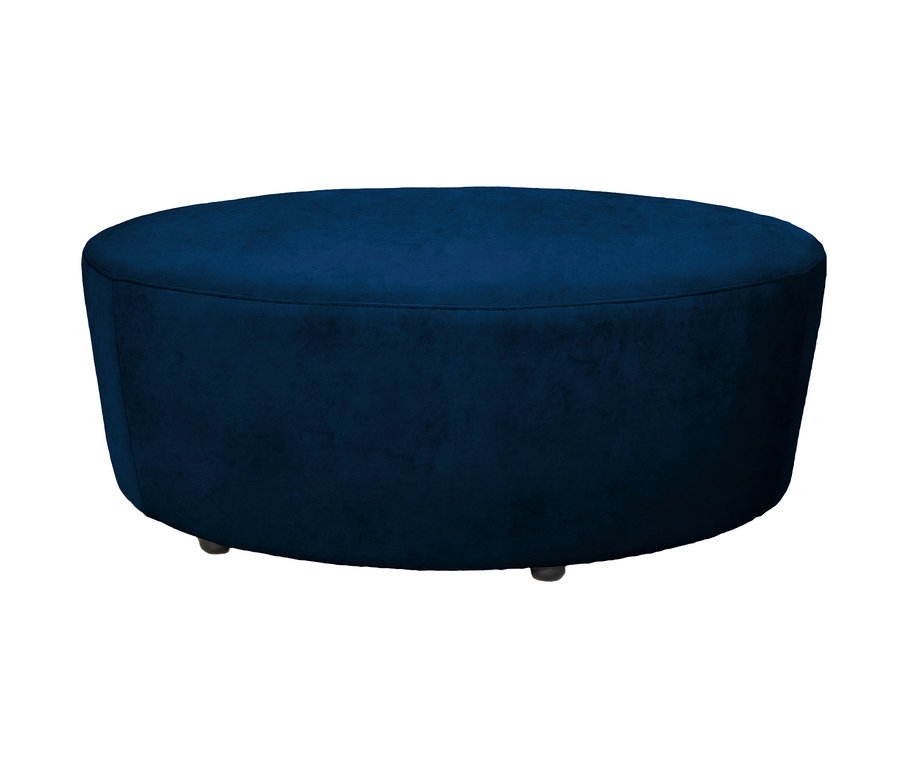 Mittlerer, stahlblauer Sitzpouf »Randy« von ADA trendline.