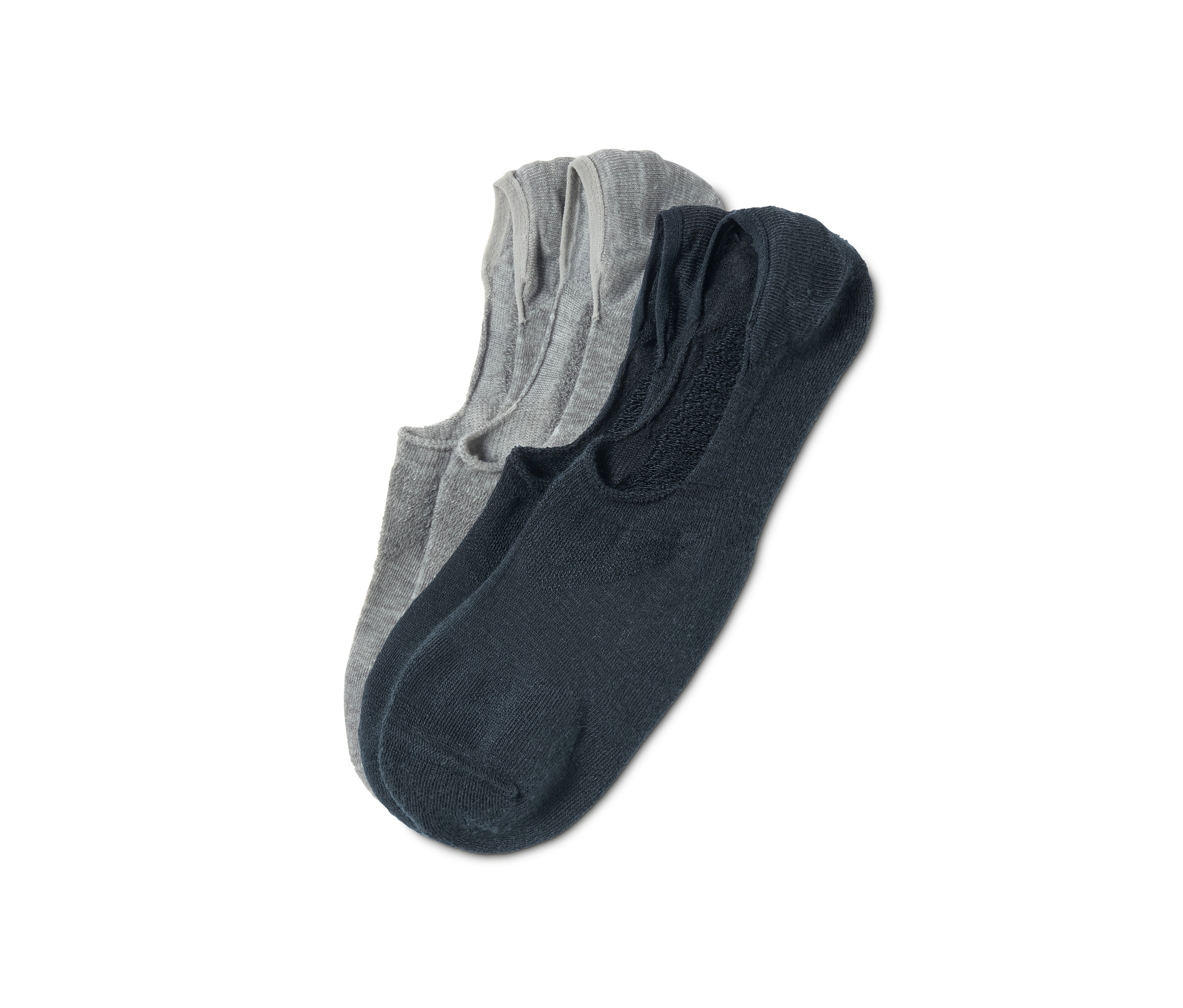 Zwei Paar Sport-Füßlinge liegen auf einem weißen Hintergrund.