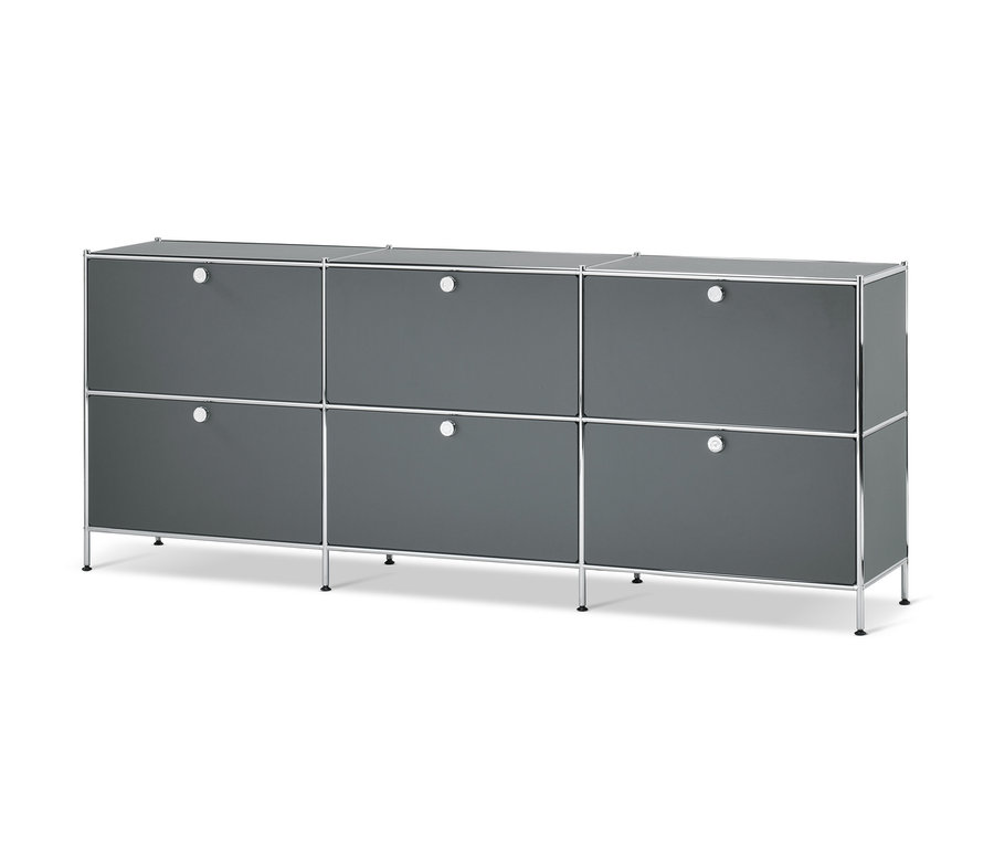 Graues Sideboard »CN3« mit 6 Klappen.