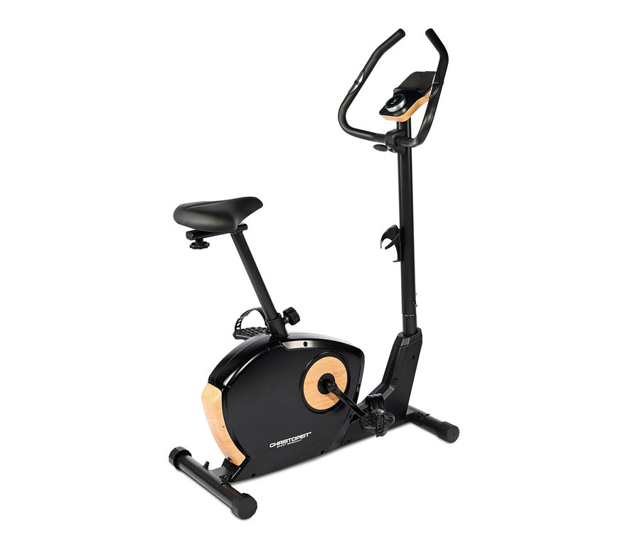 Schwarzer und beiger Heimtrainer Ergometer »ET 3.1« mit schwarzem Sitz und Pedalen.