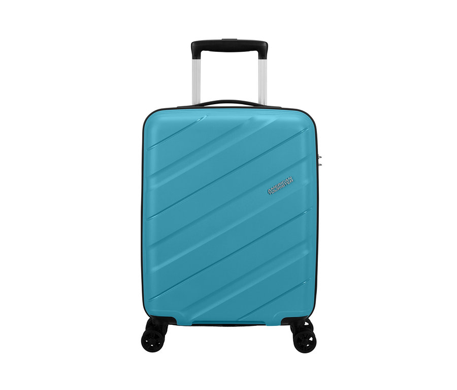 Ein kleiner, hellblauer American Tourister »Jetdriver 3.0« Koffer.