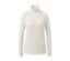 Cremefarbenes Rollkragenshirt.