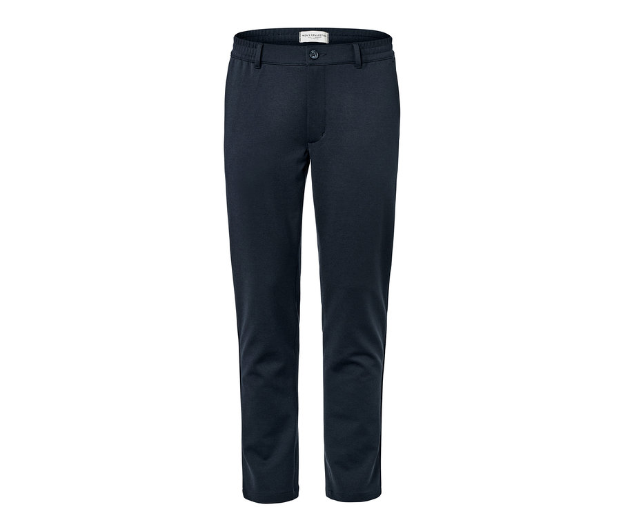 Eine marineblaue Comfort-Stretch-Hose.