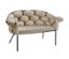 Cremefarbenes 2er-Sofa Eglo Manambolosy.