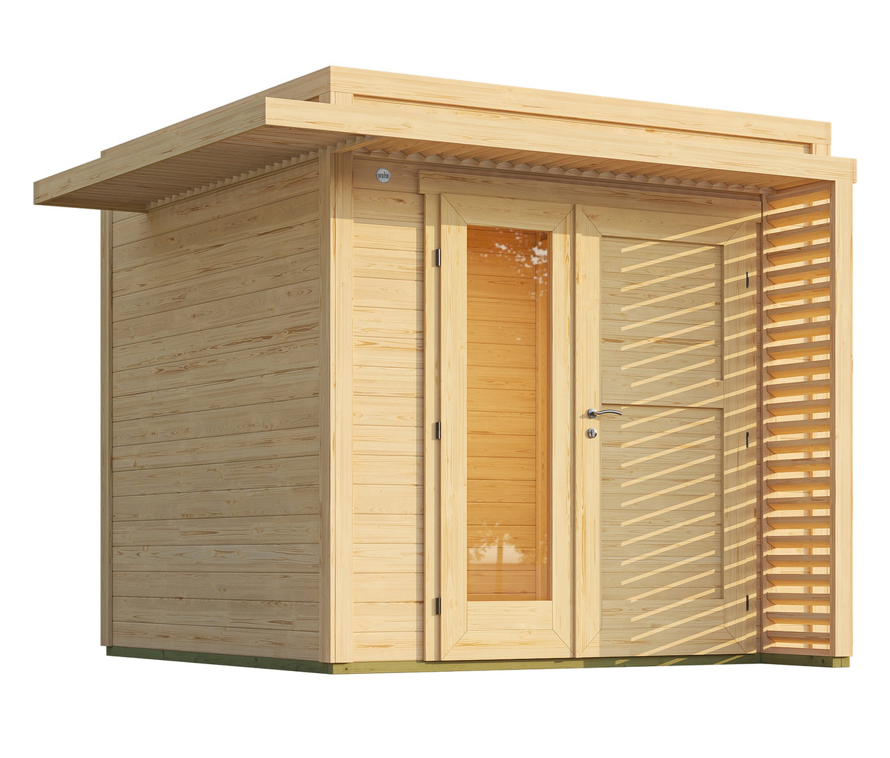 Foto vom Weka Design-Gerätehaus »Pure Garden« mit 19 mm Wandstärke.