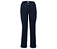 Dunkelblaue Jeans mit geradem Bein.