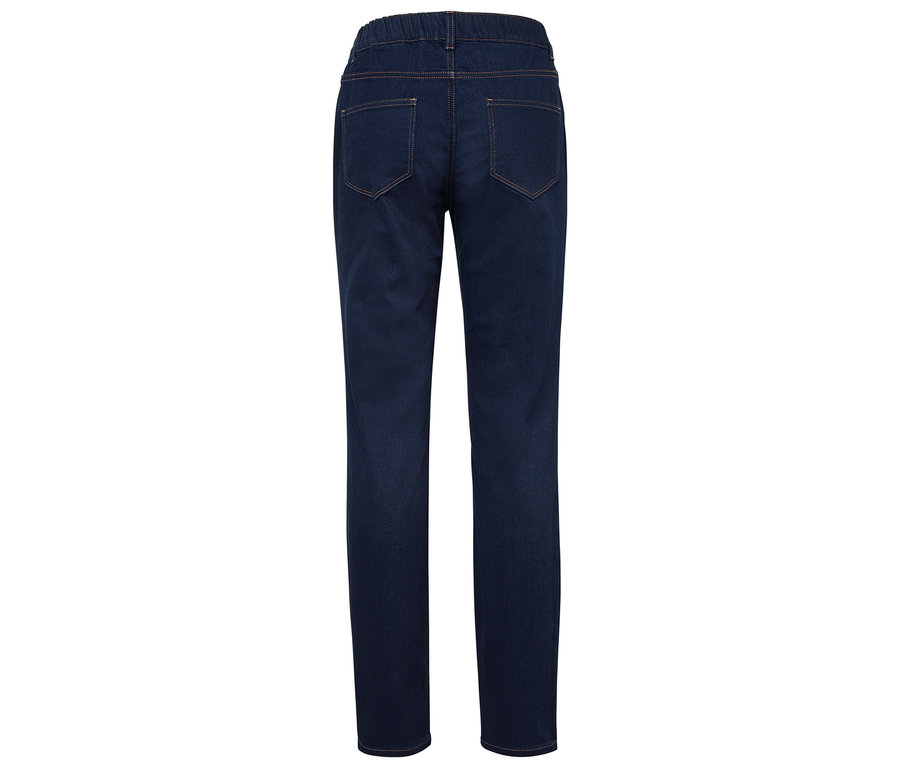 Dunkelblaue Jeans von hinten.