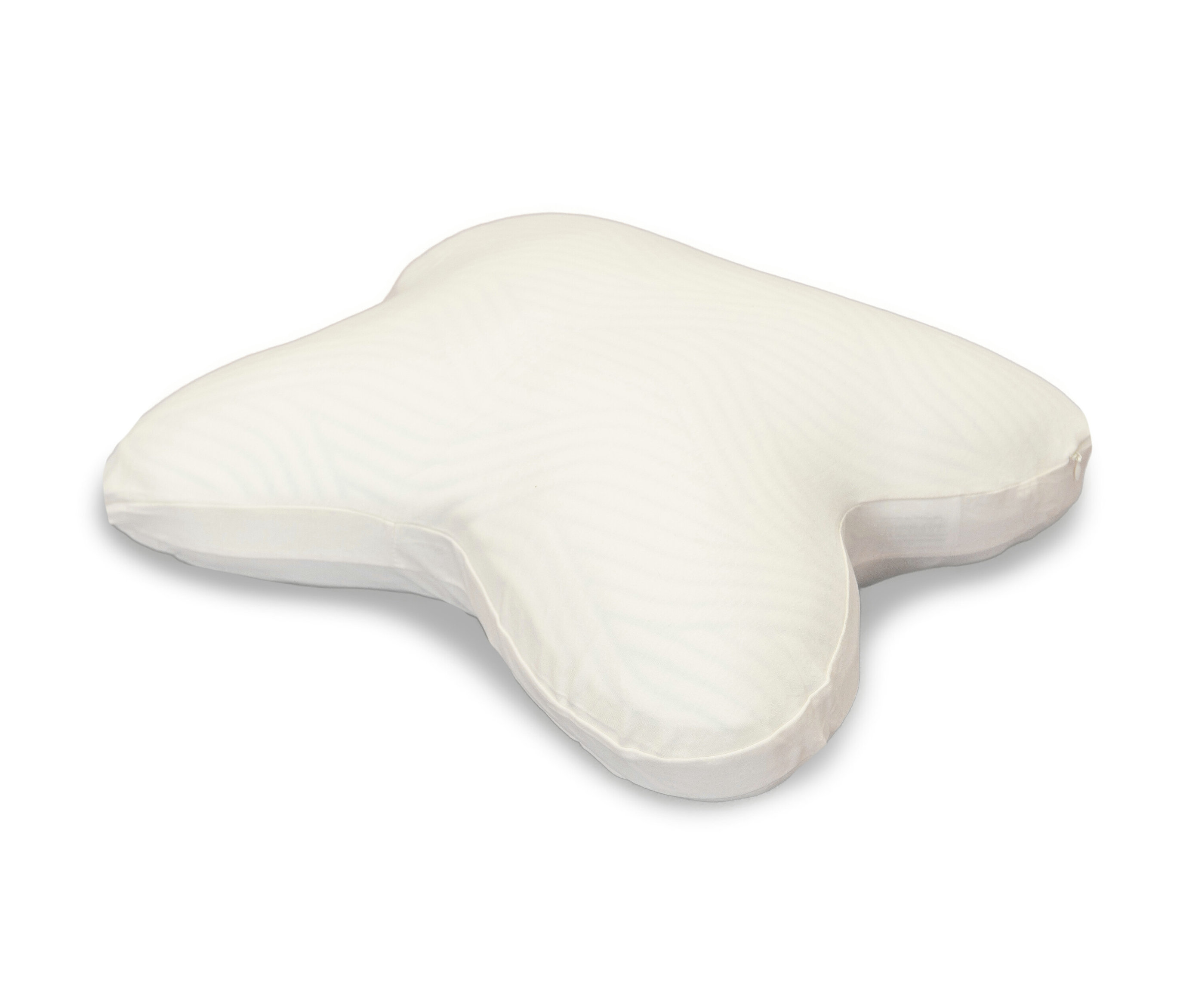 Ein beiger Tempur Kissenbezug All-around auf weißem Hintergrund.