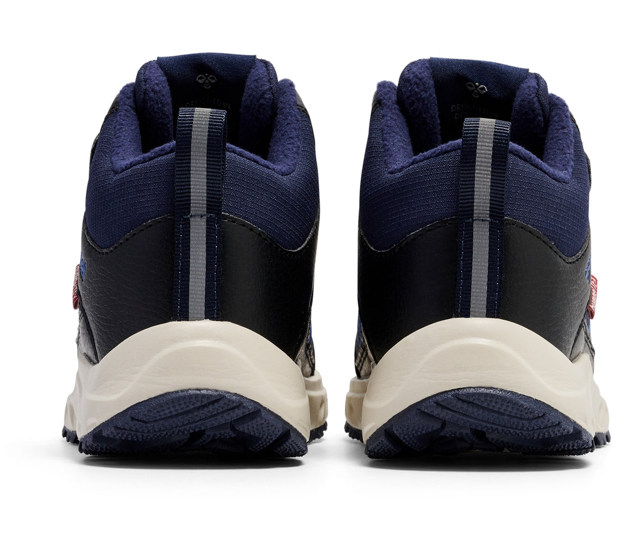 Rückansicht eines Paars blauer HUMMEL Root Tex Jr.