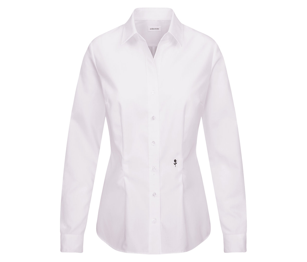 Weiße Seidensticker Bluse Slim Fit non iron