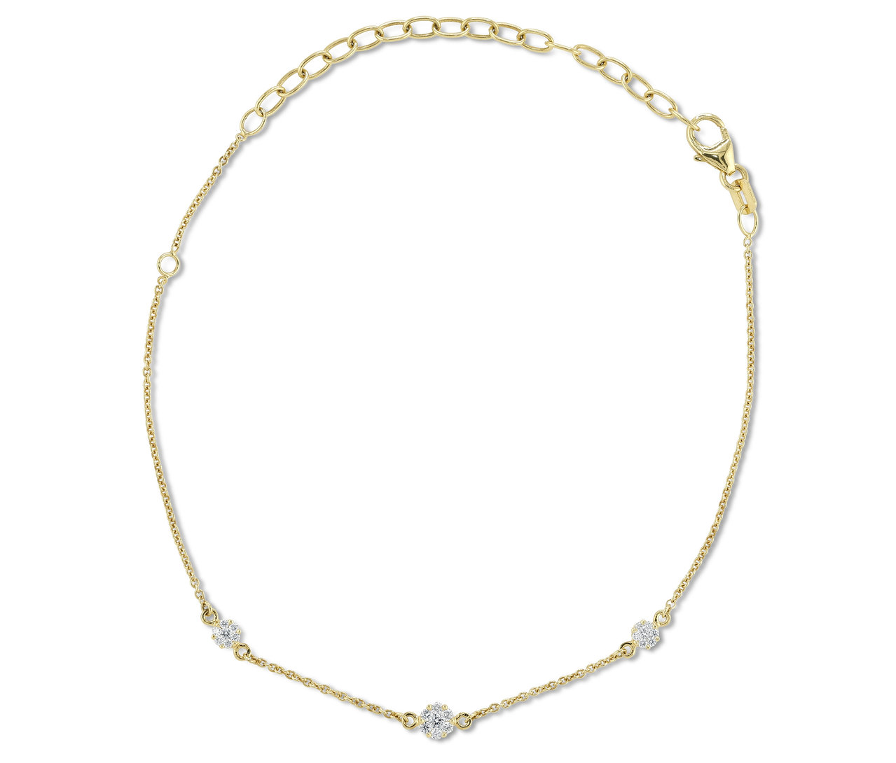 585 Gold Armband mit 21 Brillanten.