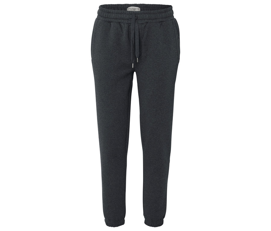 Graue Jogginghose mit Kordelzug in der Taille.