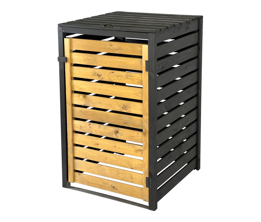 Braune 120 l Mülltonnenverkleidung.