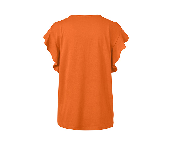 Shirt mit Volant, orange