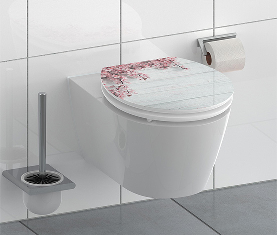 Schütte MDF-High-Gloss-WC-Sitz »Flowers« mit Absenkautomatik