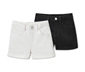 2 Shorts, schwarz-weiß