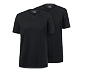 2 T-Shirts mit V-Ausschnitt, schwarz