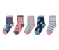 5 Paar Socken, mit Hasen- und Igel-Motiven