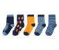 5 Paar Socken, mit Bär- und Fuchs-Motiven