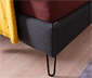 Polsterbett »Fandor« mit Nachttisch, 100 x 200 cm, Matratzenhärtegrad H2, schwarz