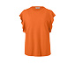 Shirt mit Volant, orange