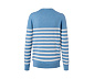 Pullover mit Rundhalsausschnitt, blau mit weißen Streifen